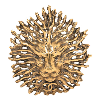 Chanel CC Lion Brooch Gold 1 of 4