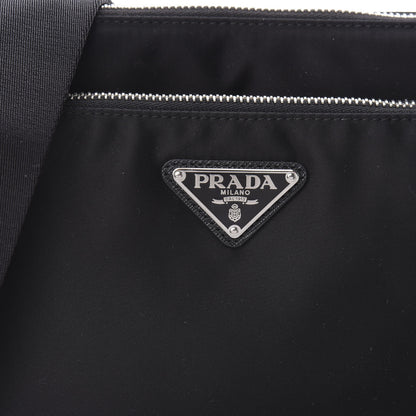 Prada Re-Nylon Saffiano Double Pouch Shoulder Bag Black Black 9 of 9