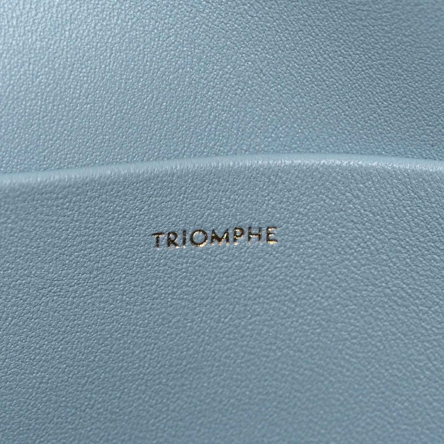 Shiny Calfskin Triomphe Shoulder Bag California Blue
