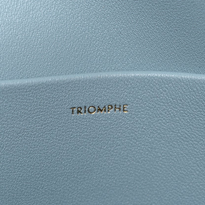 Celine Shiny Calfskin Triomphe Shoulder Bag California Blue 7 of 10