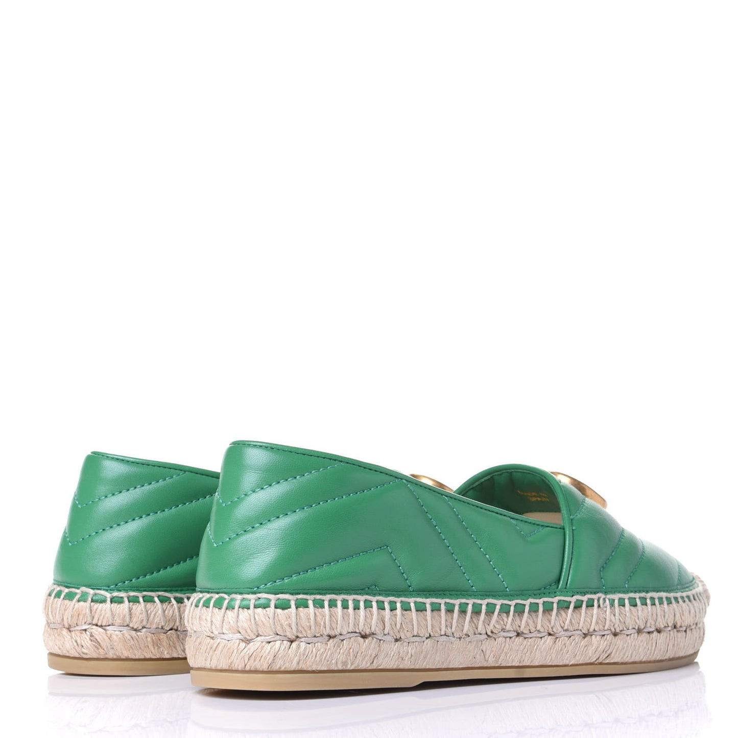 Nappa Matelasse GG Marmont Espadrilles 36 New Shamarock