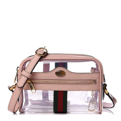 Gucci Vinyl Web Mini Ophidia Transparent Shoulder Bag Perfect Pink 1 of 8