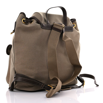 Prada Jacquard Logo Rucksack Backpack Corda Bruciato 3 of 9