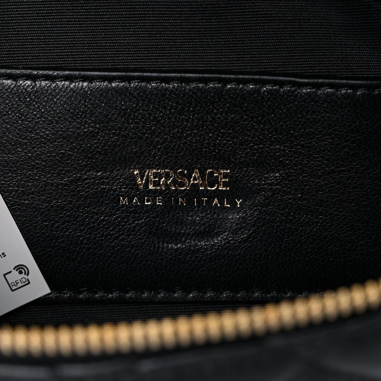 Nappa Quilted Medusa Belt Bag Black
