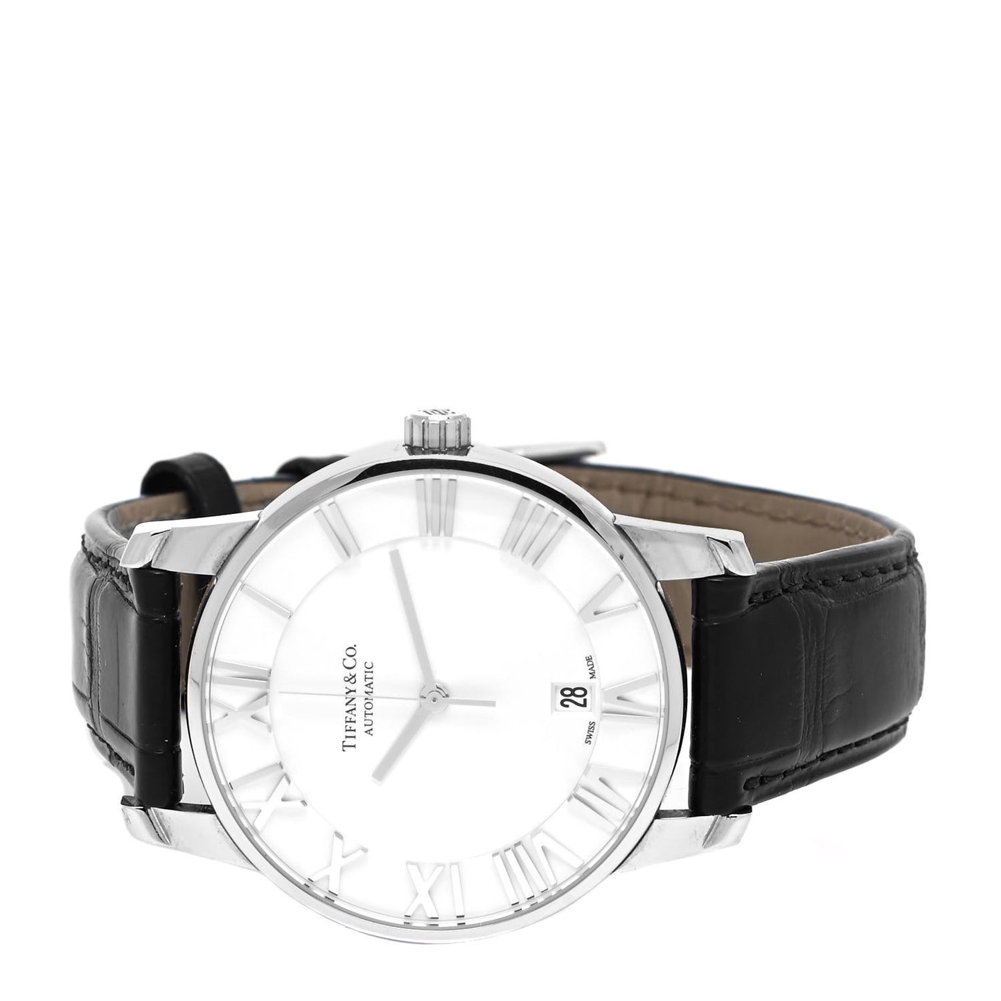 Stainless Steel Alligator 37mm Atlas 3-Hand Automatic Watch