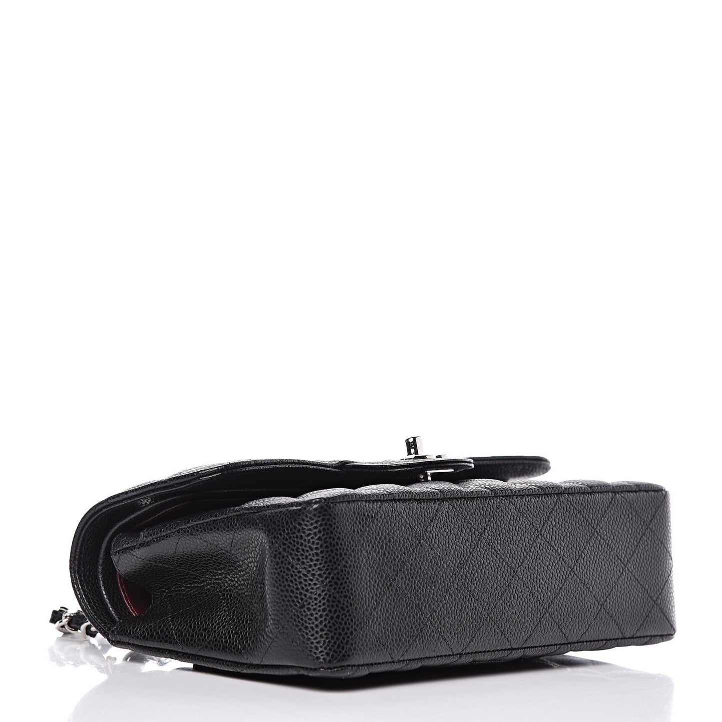 Caviar Quilted Small Double Flap Black