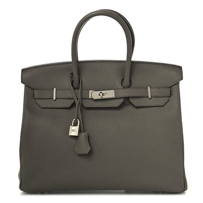 Hermes Togo BIRKIN 35 Etain 1 of 13