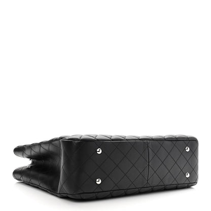 Chanel Calfskin Quilted Large Classic Shopping Tote Black 4 of 10