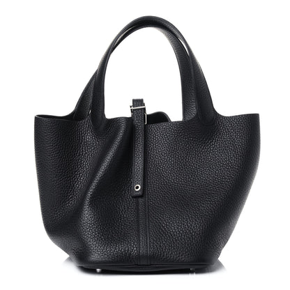 Hermes Taurillon Clemence Picotin Lock 22 MM Black 1 of 4
