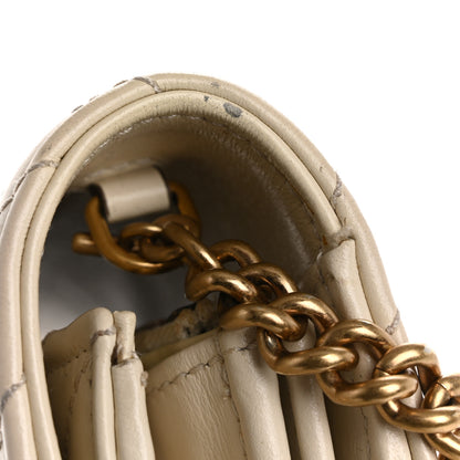 Gucci Calfskin Matelasse Mini GG Marmont Chain Wallet Mystic White 12 of 12
