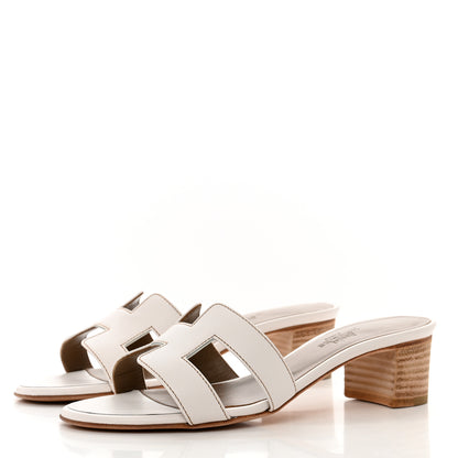 Hermes Calfskin Oasis Sandals 35.5 White 3 of 9