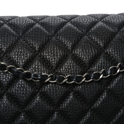 Chanel Grained Calfskin Quilted Small XXL Travel Flap Bag Black 8 of 11