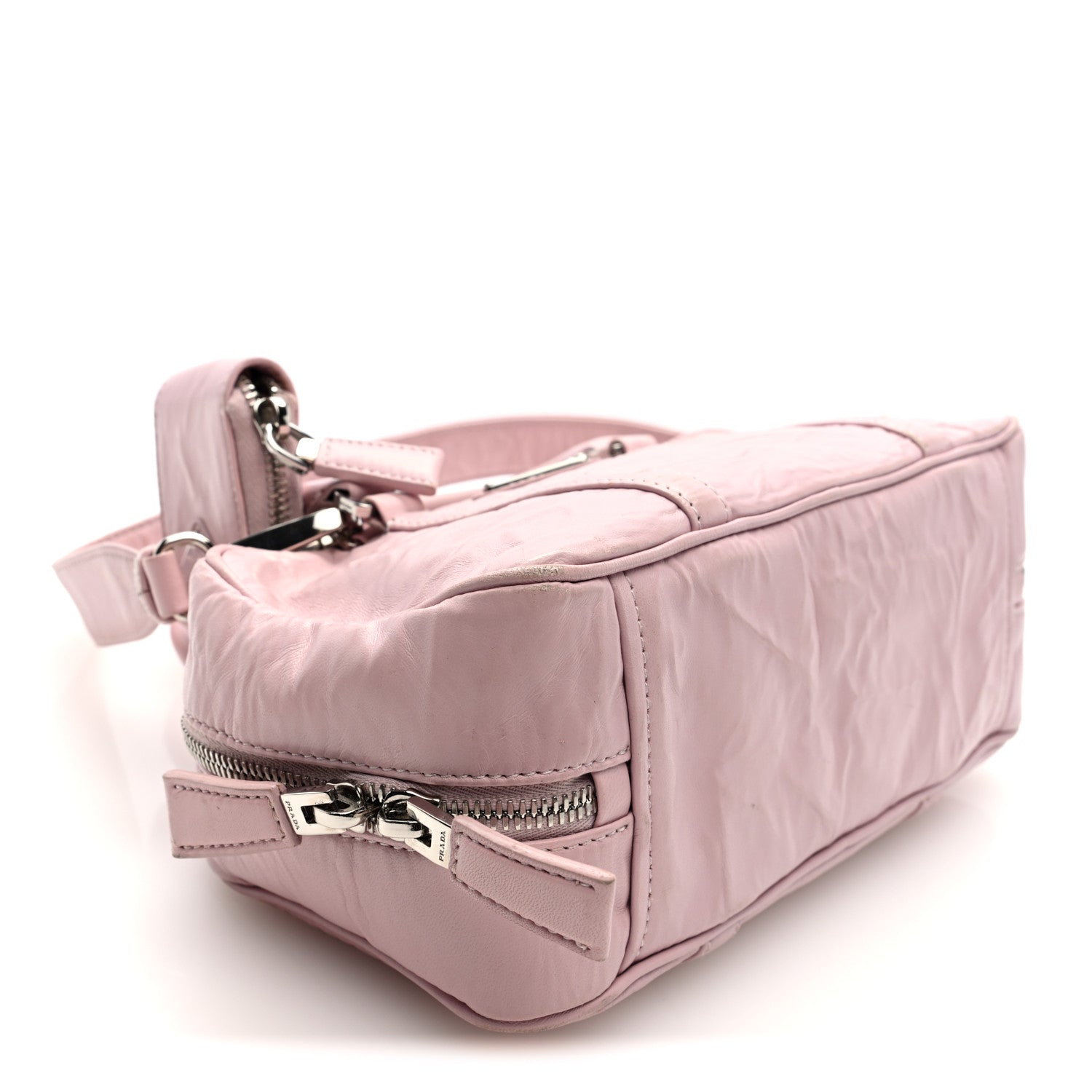 Prada Nappa Antique Small Re-Edition 2001 Two Handle Crossbody Bag Alabastro 4 of 9