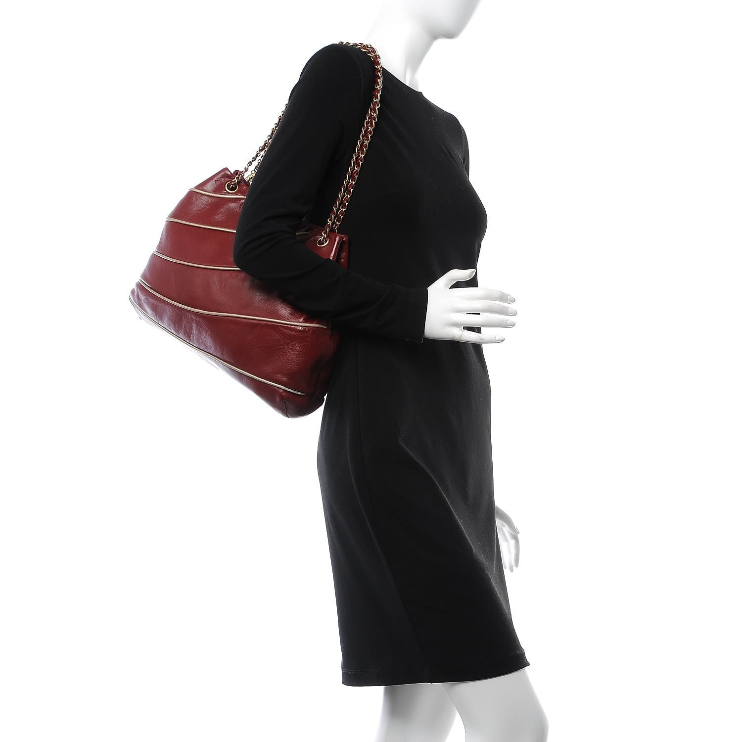 Chanel Lambskin Constructivism Tote Red 2 of 16