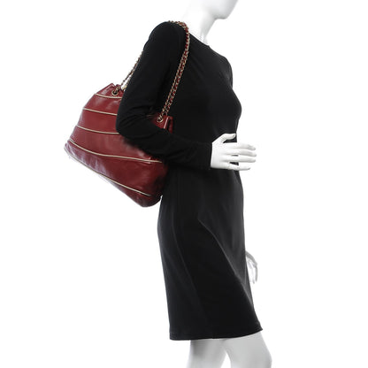 Chanel Lambskin Constructivism Tote Red 2 of 16