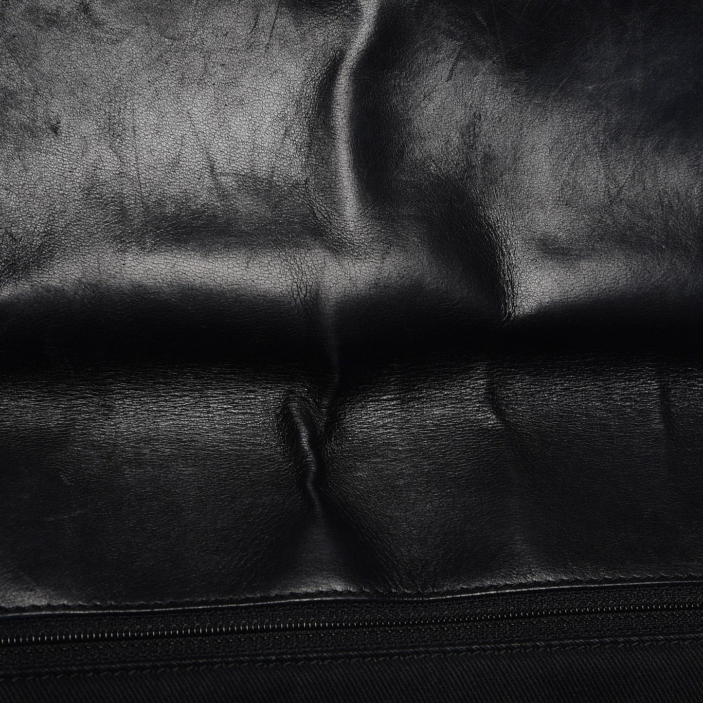 Vinyl Quilted In the Business Flap Bag Black