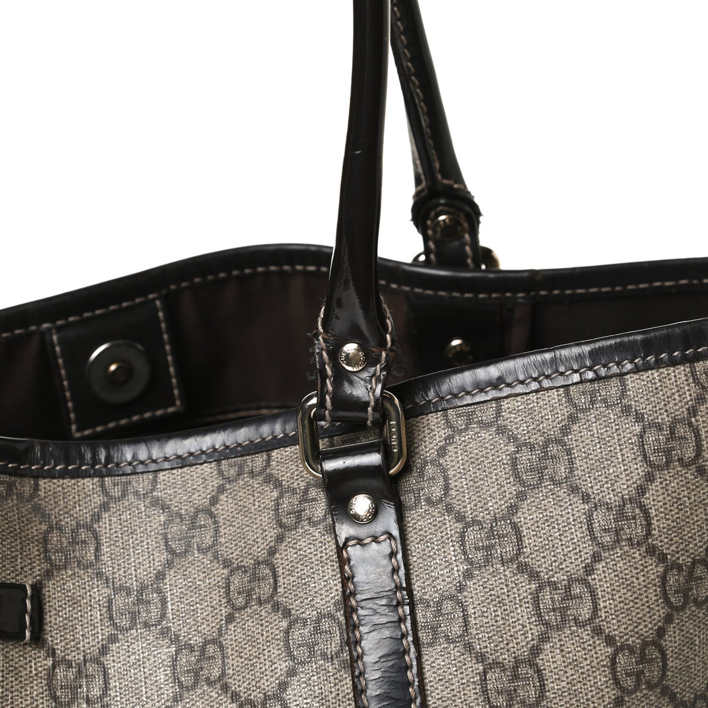 GG Plus Monogram Medium Joy Tote Dark Brown