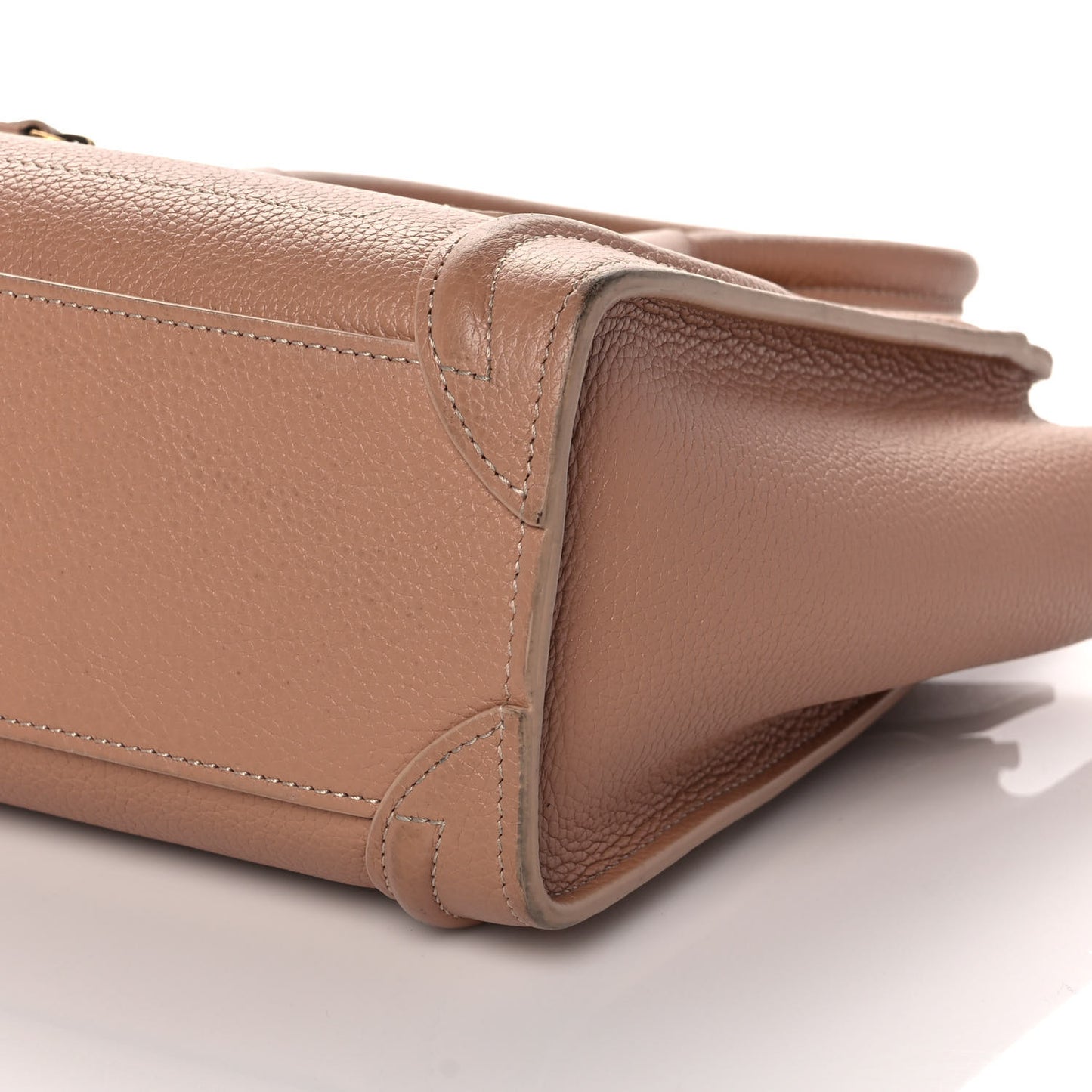 Drummed Calfskin Nano Luggage Camel