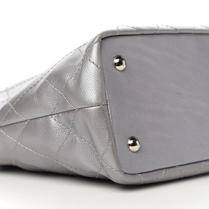 Chanel Metallic Grained Calfskin Shopping Fever Tote Silver 7 of 9
