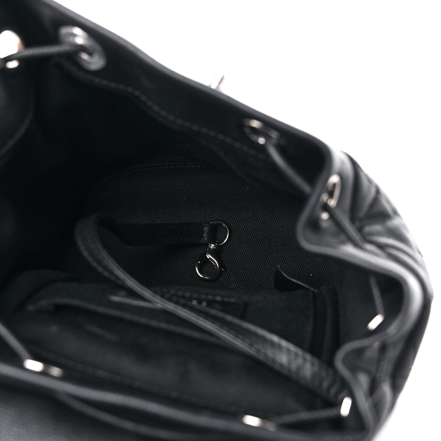 Chanel Lambskin Quilted Metallic Bubble Backpack Black 6 of 12