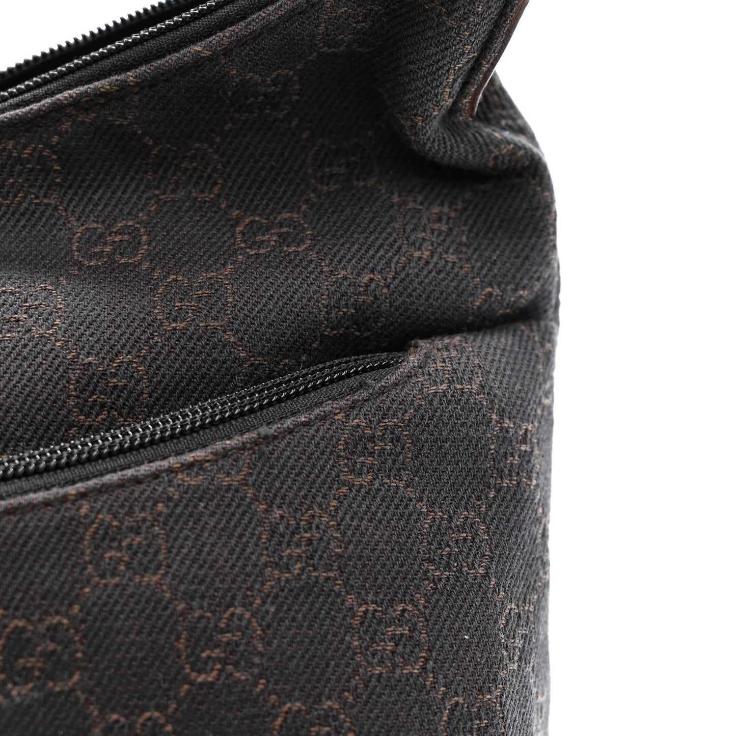 Denim Monogram Small Hobo Dark Brown