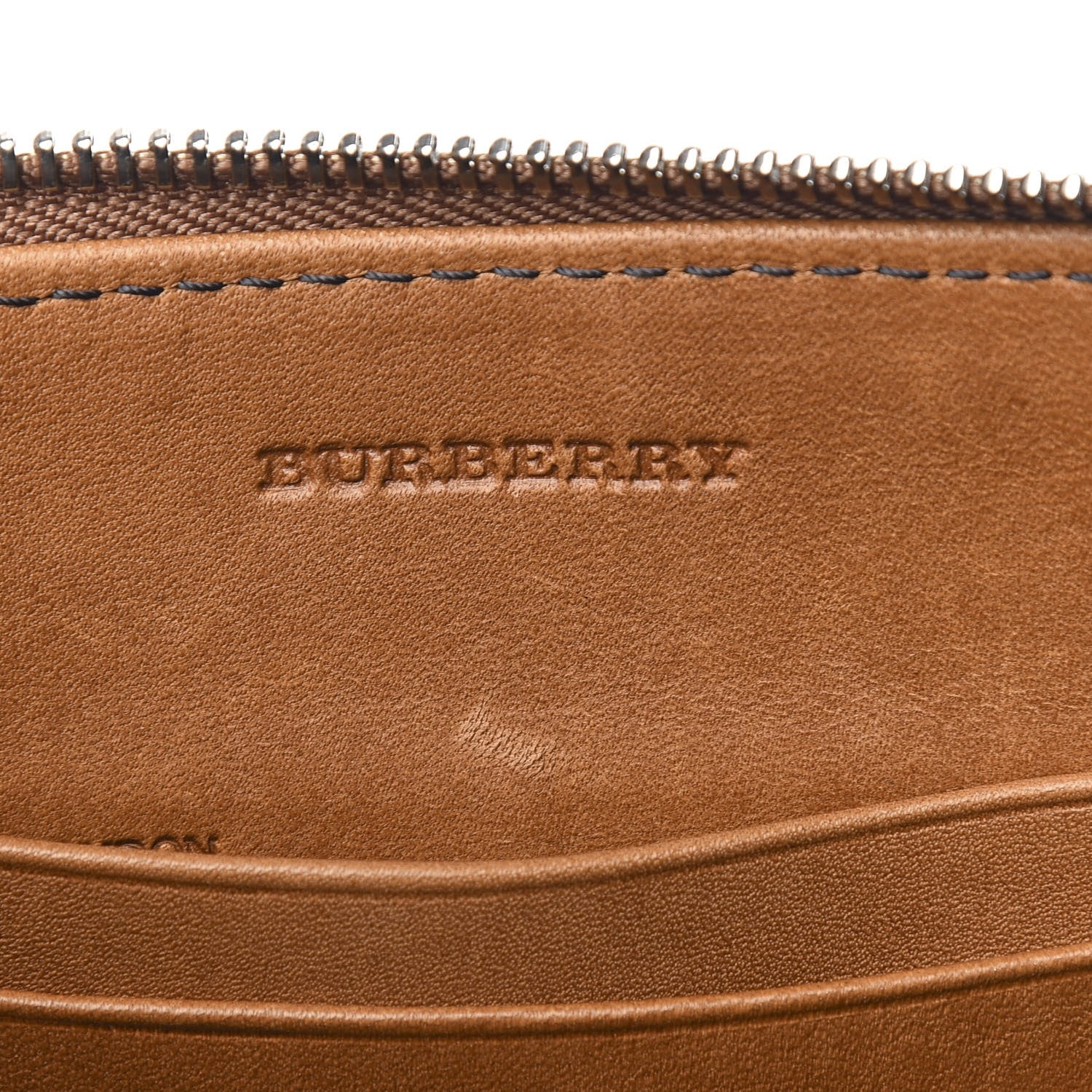 Burberry Mega Check Peyton Crossbody Clutch Bag Saddle Brown 6 of 11