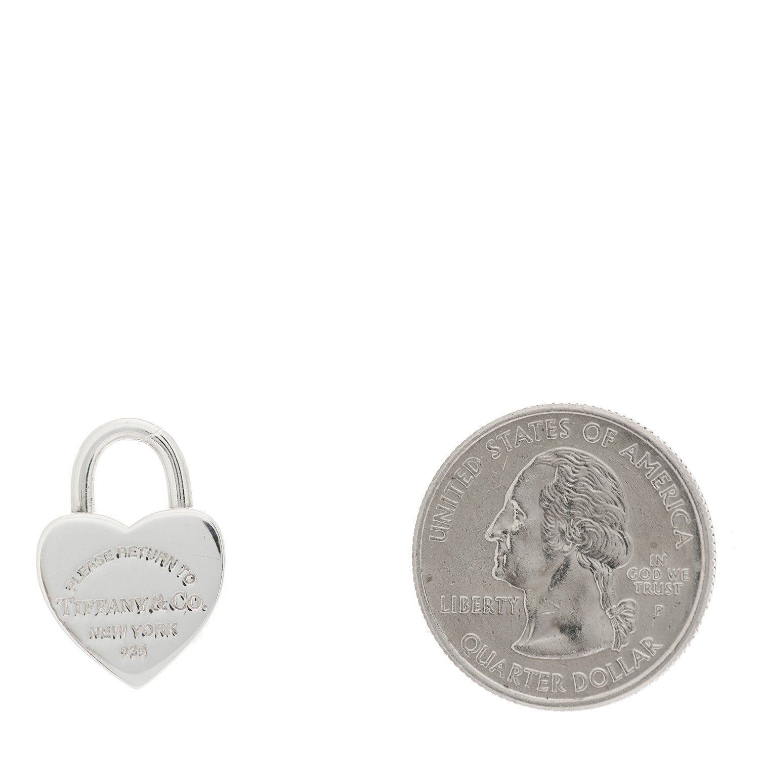 Tiffany Sterling Silver Return to Tiffany Heart Lock Pendant 2 of 4