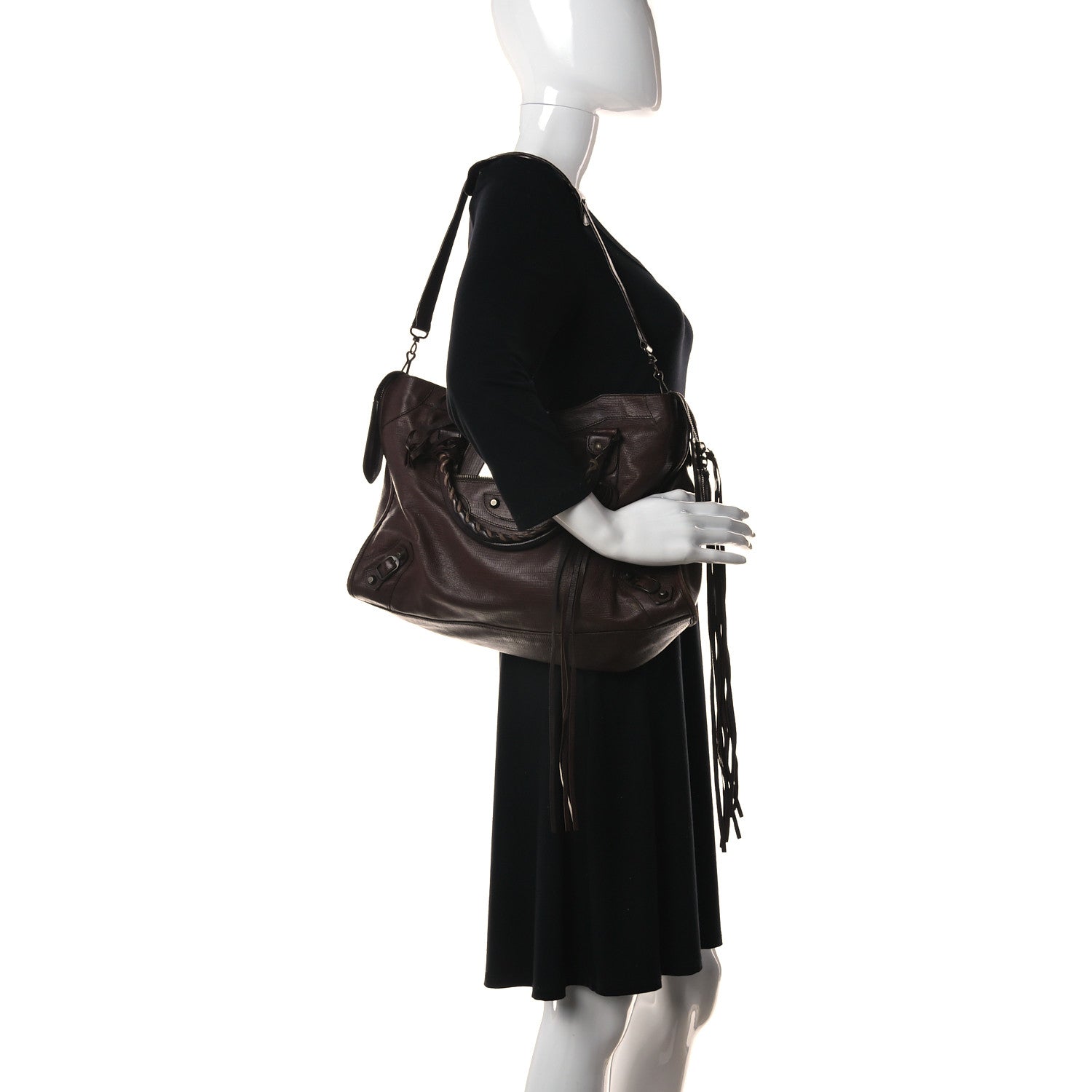 Balenciaga Agneau Classic Hardware Lizard Embossed City Castagna 2 of 9