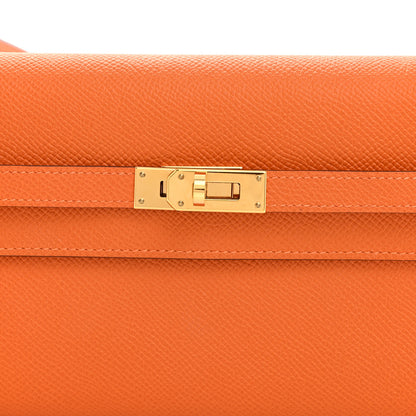 Hermes Epsom Kelly Wallet To Go Orange 7 of 9