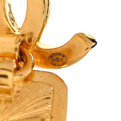 Chanel Large Crystal CC Drop Earrings Gold 4 of 5