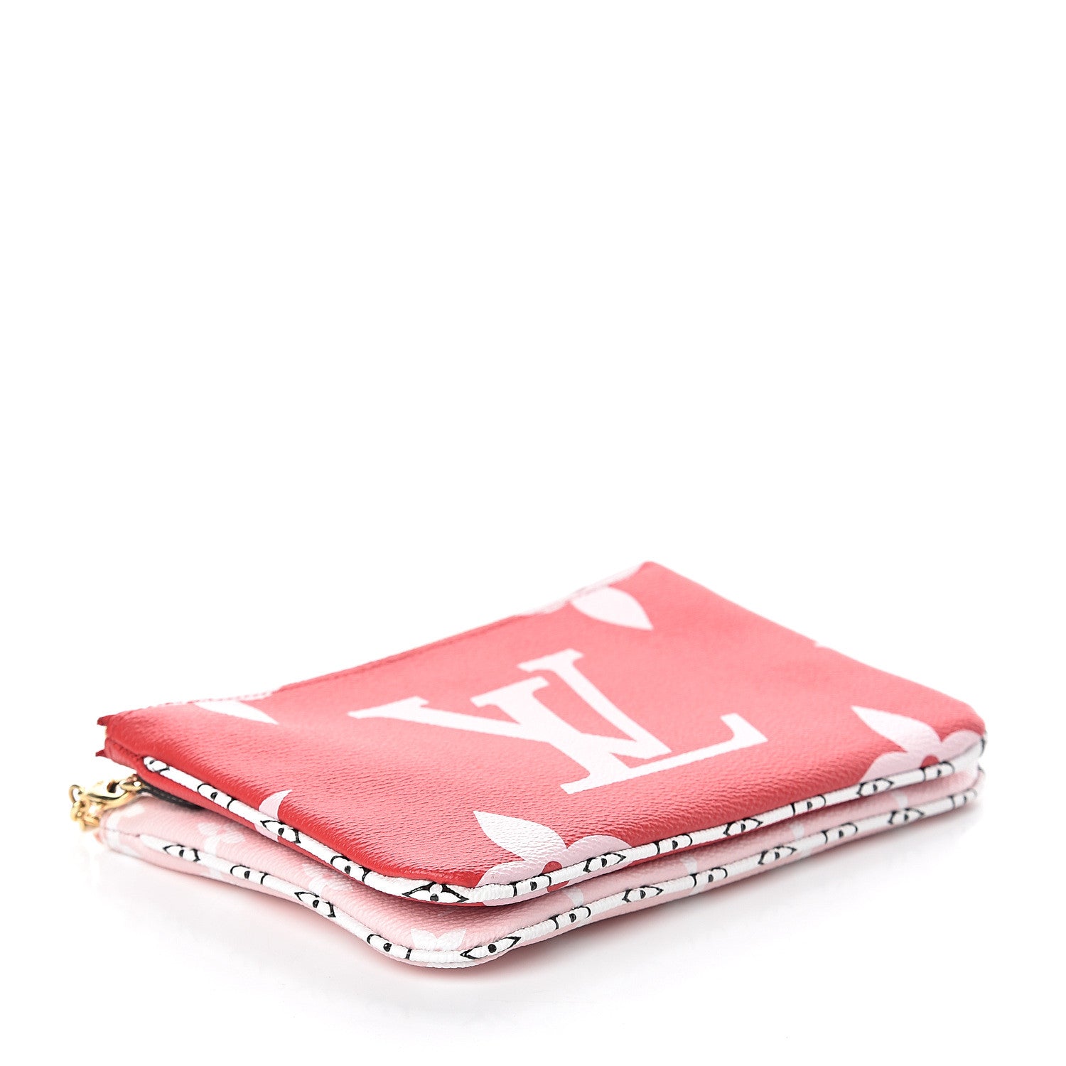 Louis Vuitton Monogram Giant Double Zip Pochette Rouge 3 of 6