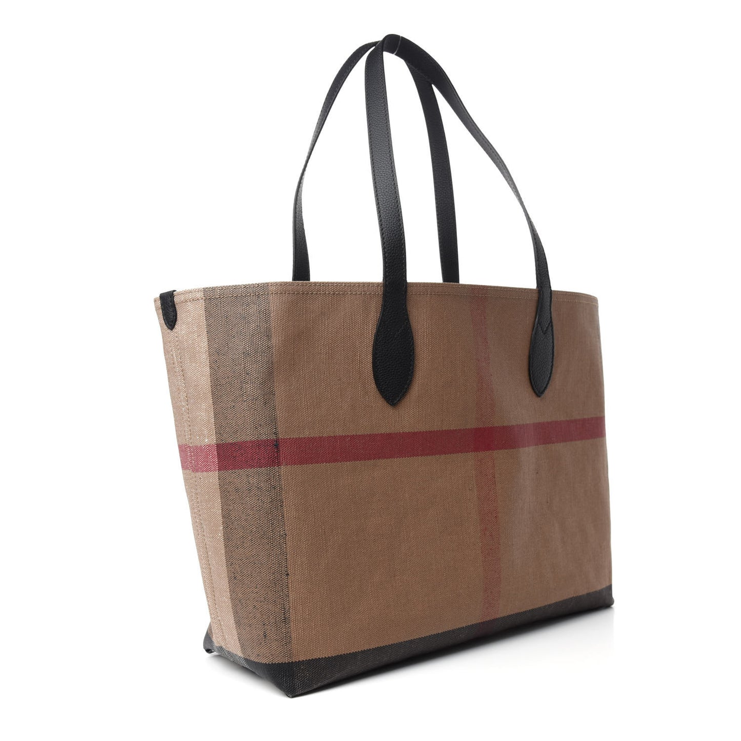 Coated Canvas Mega Check Medium Doodle Tote Black
