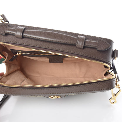 Gucci GG Supreme Monogram Web Small Ophidia Top Handle Shoulder Bag Brown 5 of 10
