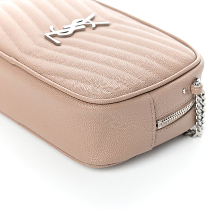 Saint Laurent Grain De Poudre Matelasse Monogram Mini Lou Camera Bag Dark Beige 9 of 9