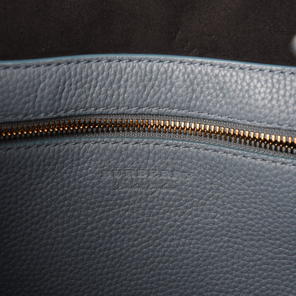 Burberry Grainy Calfskin Remington Tote Dusty Teal Blue 6 of 13