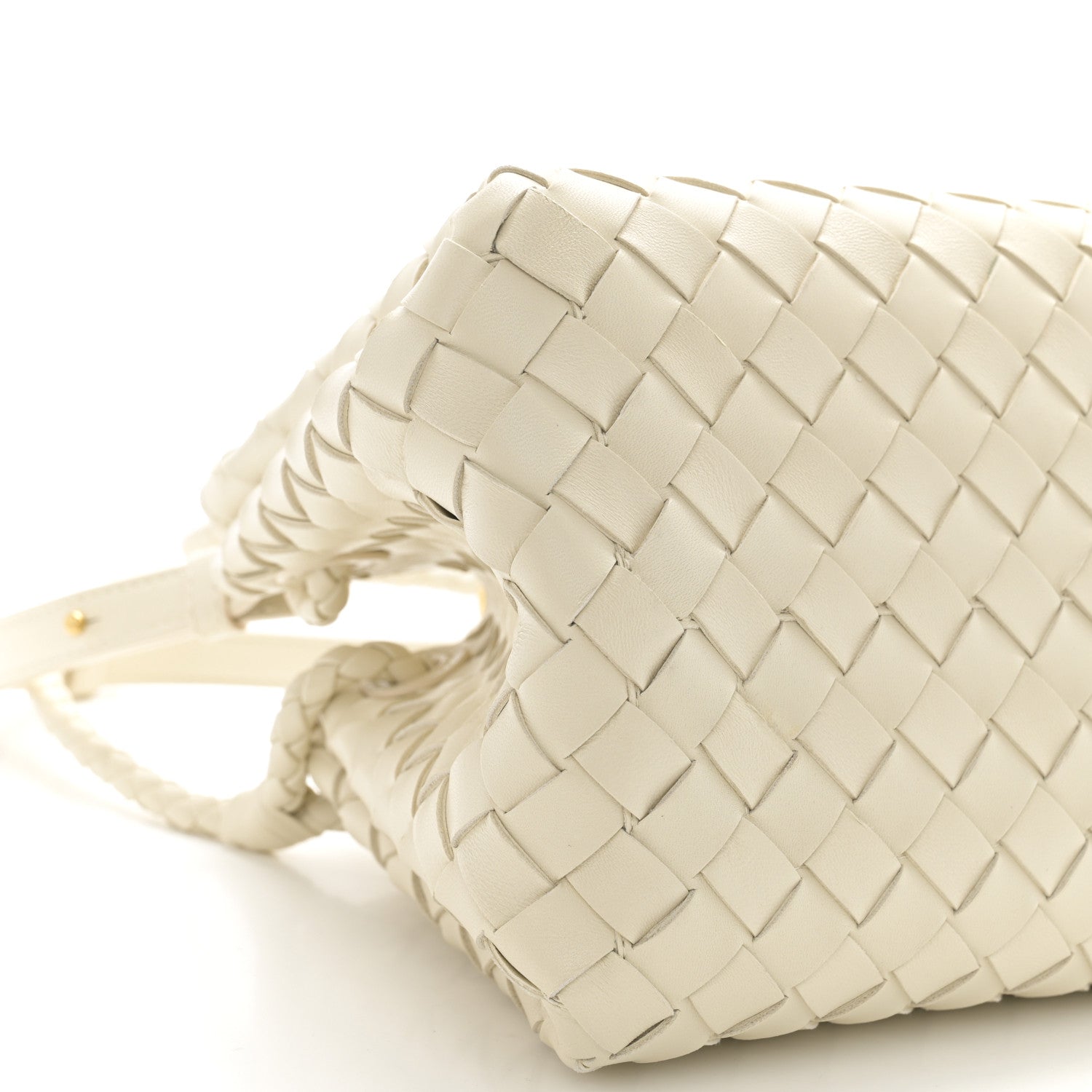 Bottega Veneta Nappa Intrecciato Small Parachute Shoulder Bag Sea Salt 9 of 10