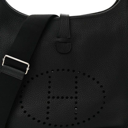 Hermes Taurillon Clemence Evelyne III GM Black 8 of 11