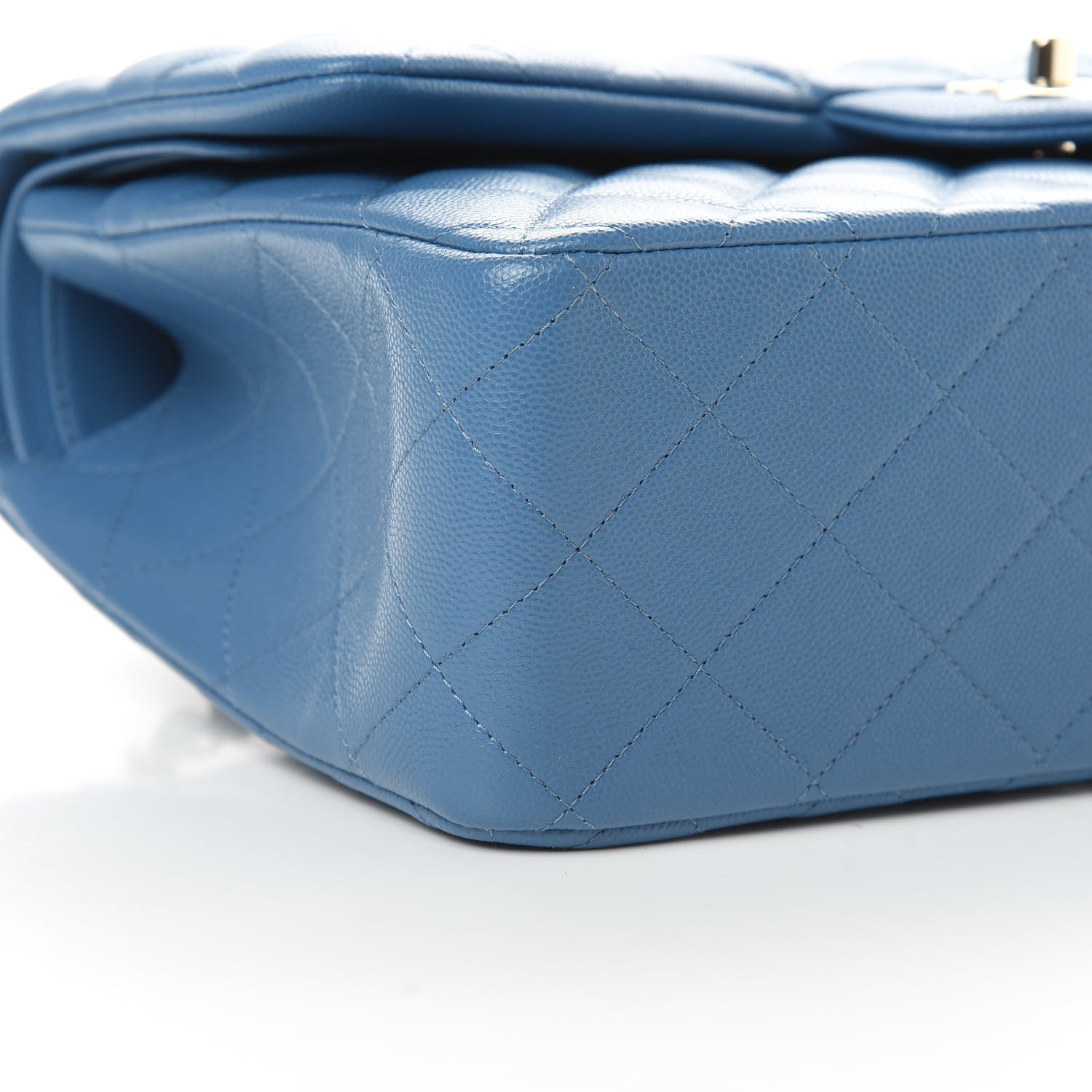 Chanel Caviar Quilted Jumbo Double Flap Blue 9 of 11