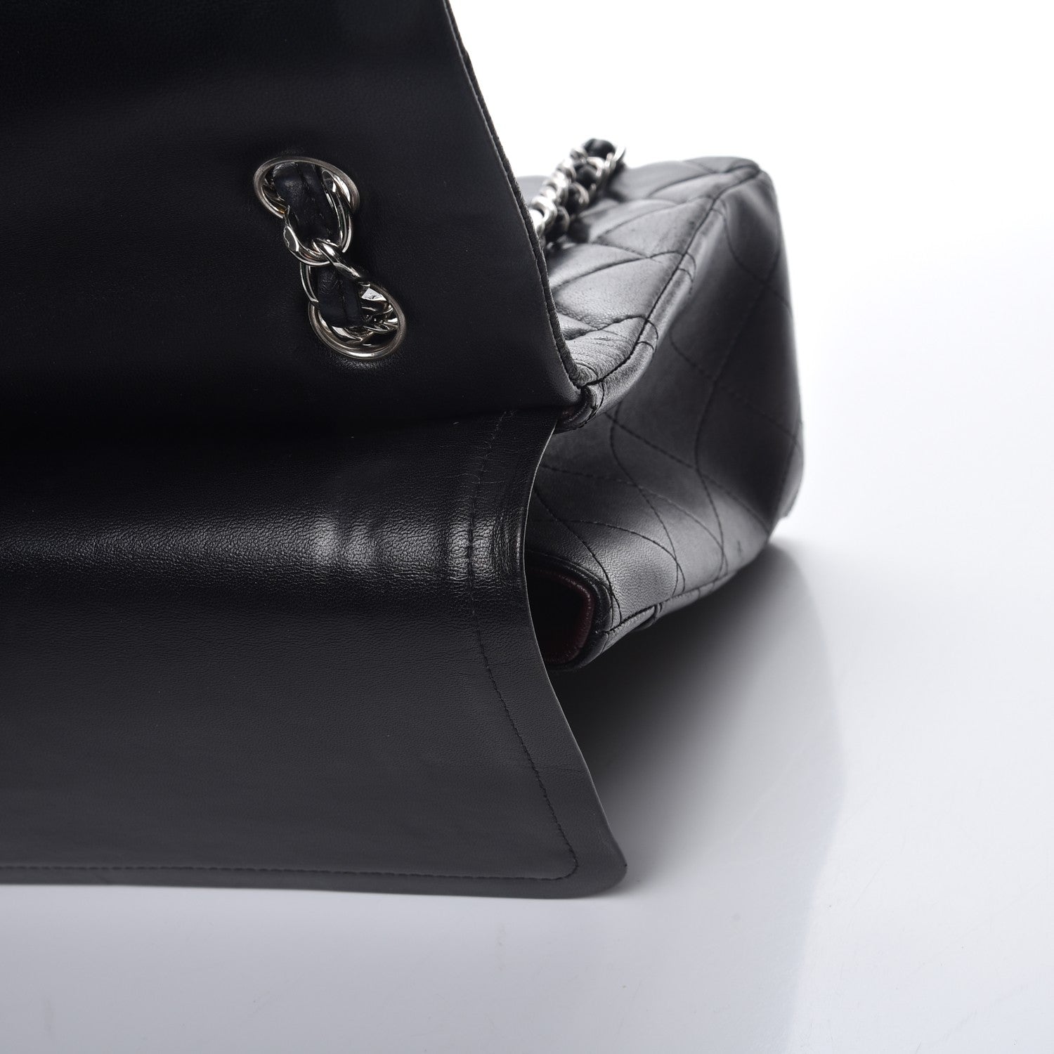 Chanel Lambskin Quilted Maxi Double Flap Black 10 of 11