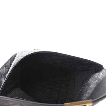 Chanel Caviar Quilted Large Golden Class Pouch Black 5 of 7