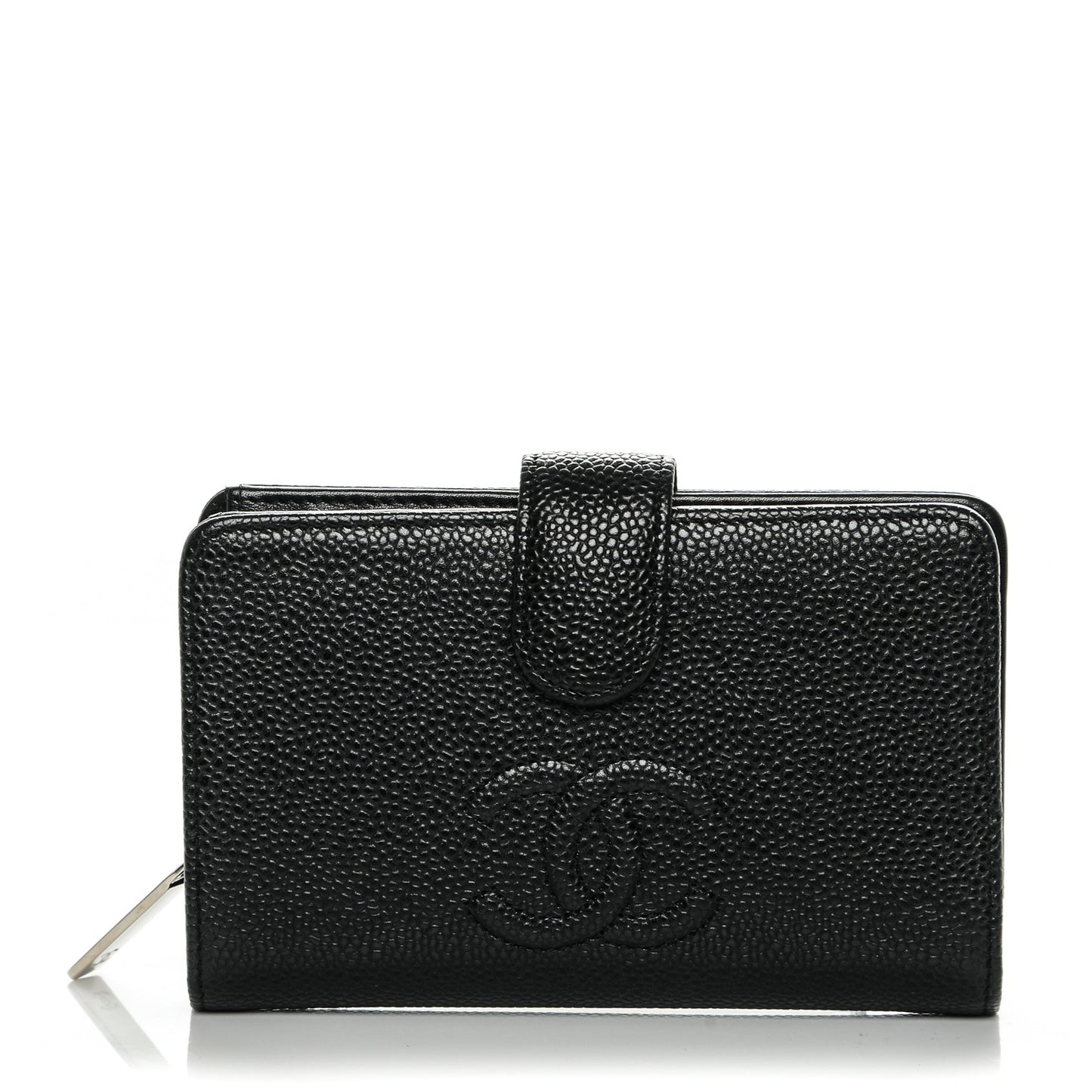 Caviar Timeless CC Zipped Pocket Wallet Black