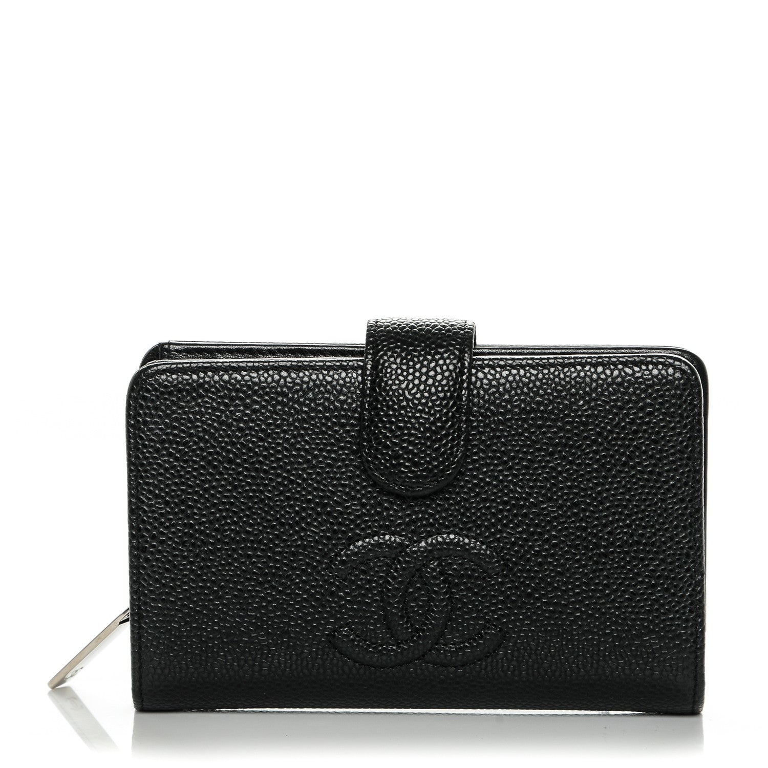 Chanel Caviar Timeless CC Zipped Pocket Wallet Black 1 of 8