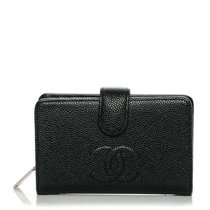Chanel Caviar Timeless CC Zipped Pocket Wallet Black 1 of 8