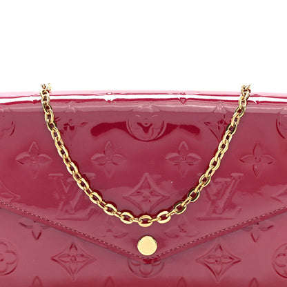 Louis Vuitton Vernis Felicie Chain Wallet Magenta 15 of 19