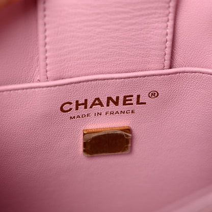 Chanel Caviar Quilted Mini Bucket Bag Pink 6 of 9