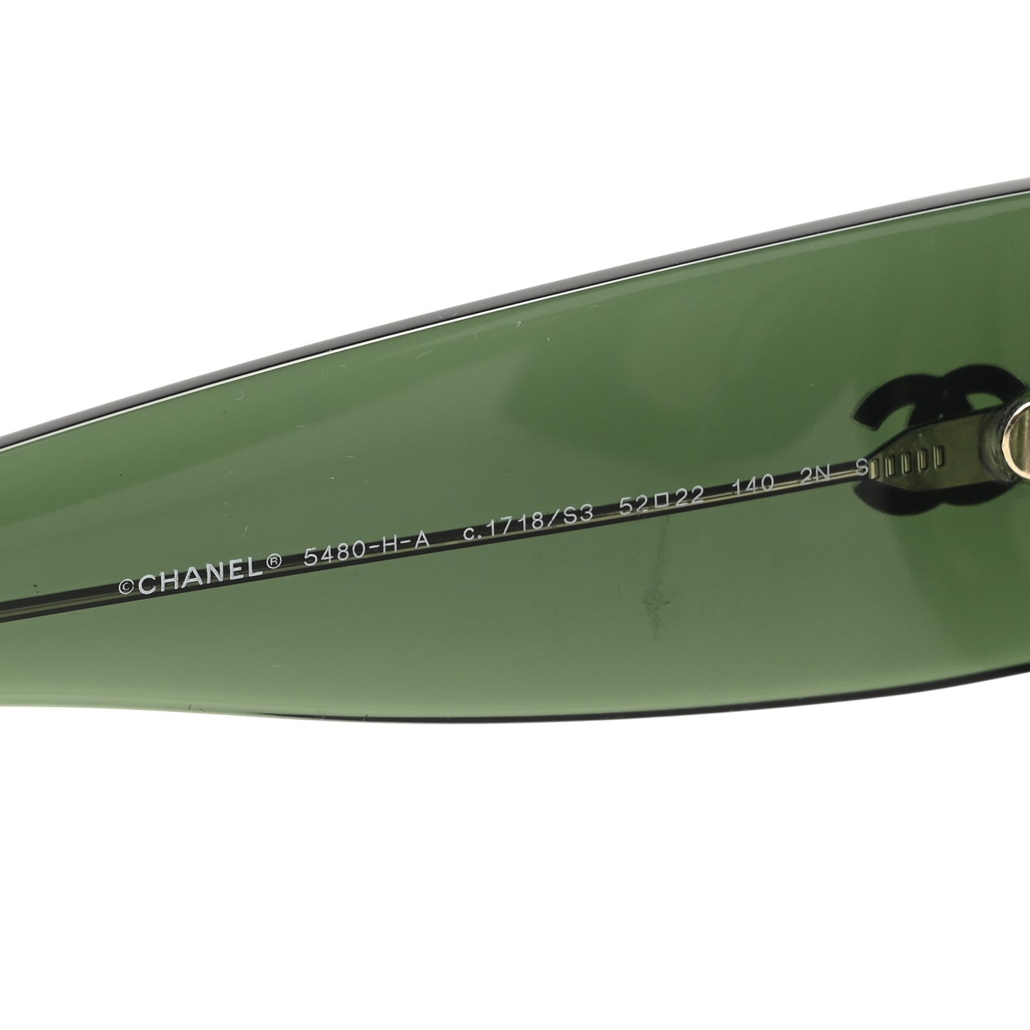Acetate Pearl Rectangle Sunglasses 5480-H-A Dark Green