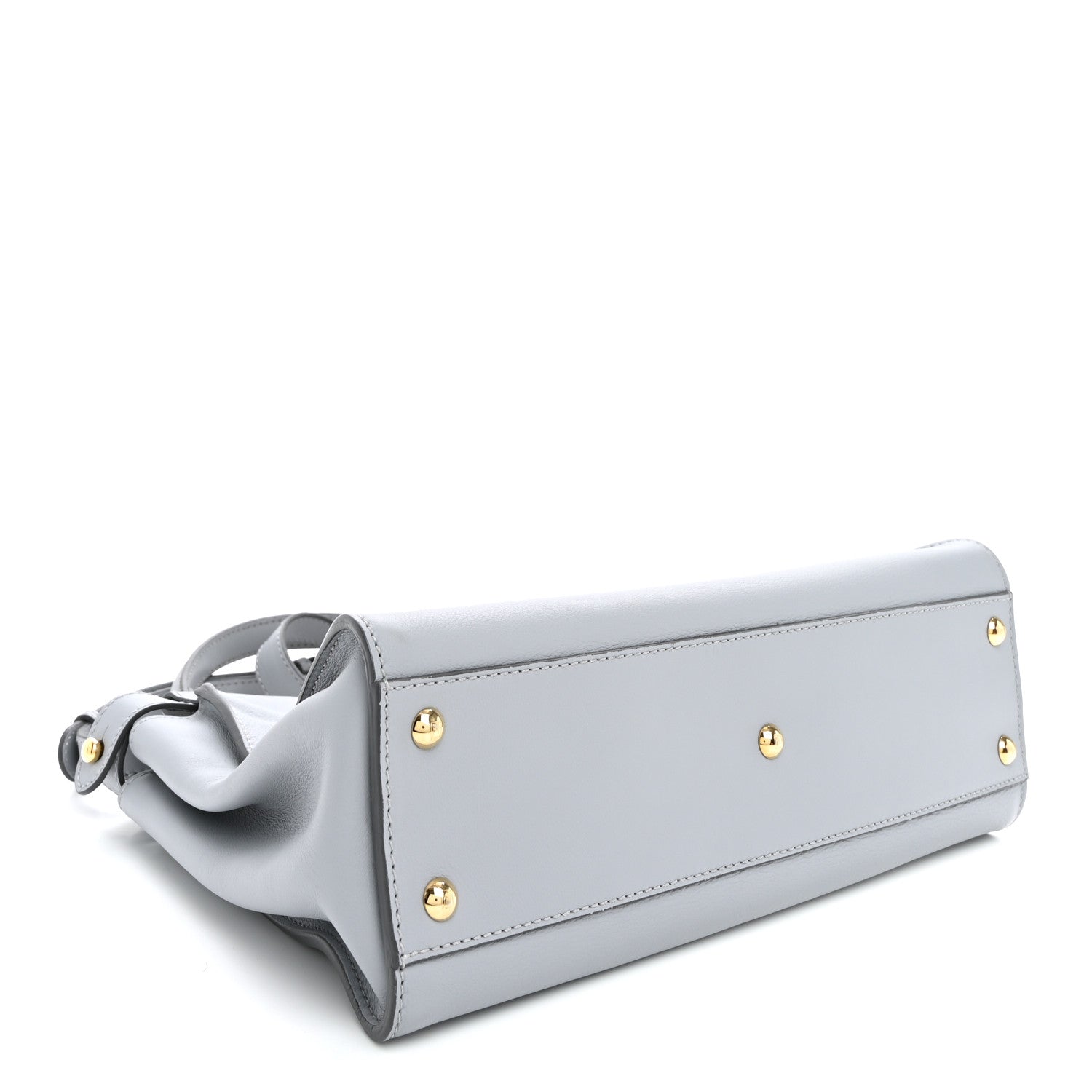 Fendi Vitello Seta Shiny Nappa Medium Peekaboo Iconic Satchel Ardesia Amido 3 of 10