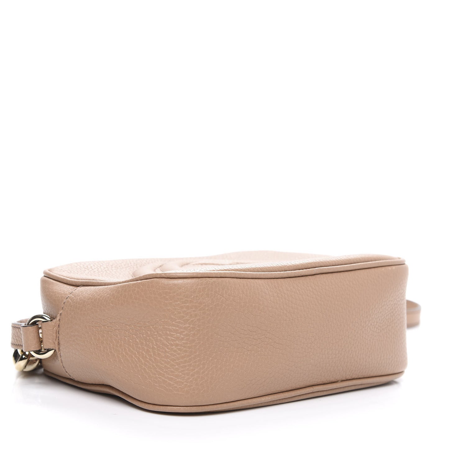 Pebbled Calfskin Small Soho Disco Bag Rose Beige
