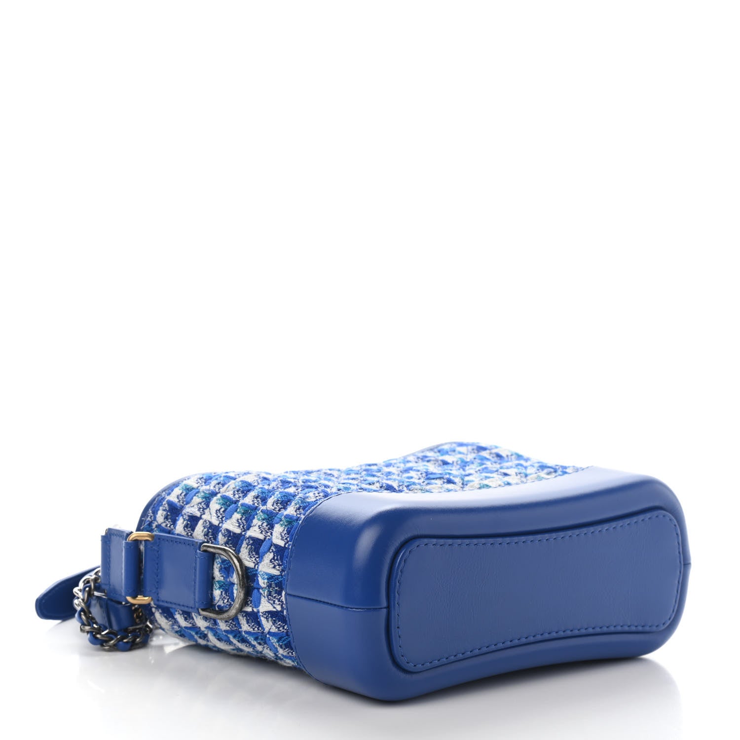 Chanel Tweed Calfskin Small Gabrielle Hobo Royal Blue 4 of 7