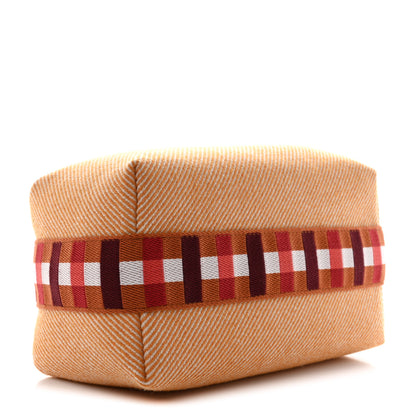 Hermes Merino Wool Small Au Carre Bride-A-Brac Pouch Fauve 4 of 11